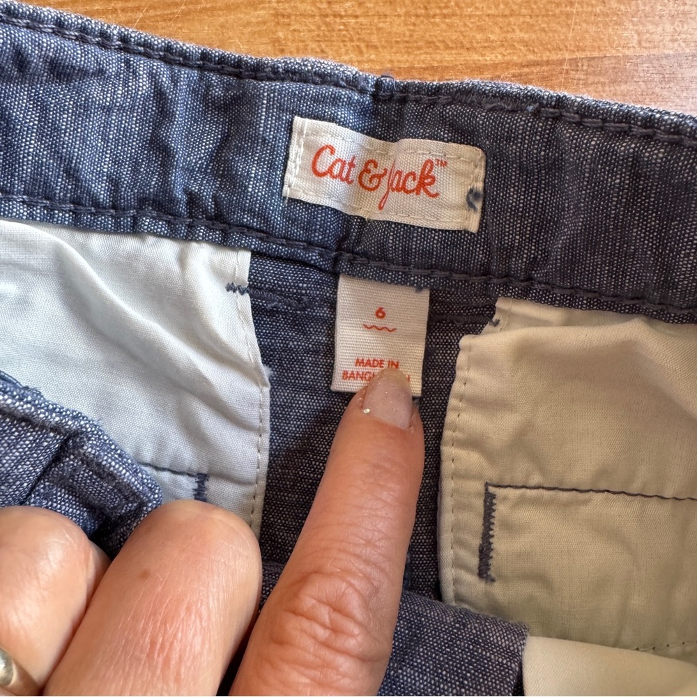 Cat and jack boys shorts and jogger bundle adjustable waist size 6 denim mauve - Picture 5 of 15